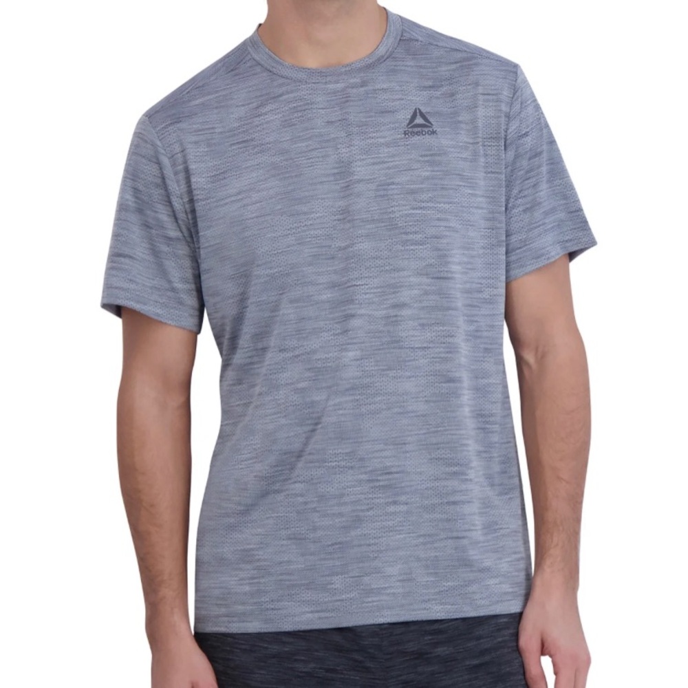 Reebok Men’s Stride Performance Gray Short Sleeve Tee